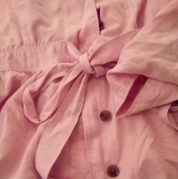 NWOT Banana Republic Pink Structured Trench Coat Sz XL - Picture 2 of 6